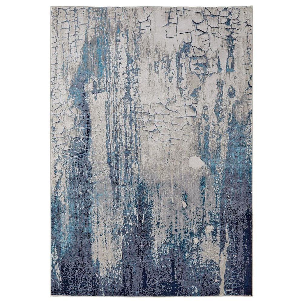 Feizy Indio 1"8" x 2"10" Blue and Beige Area Rug, , large