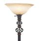 Maple and Jade Twisted Flourishes and Rings Floor Lamp in Matte Black, , large