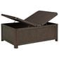 Ashley Breckington Coffee Table with Storage in Dark Brown, , large