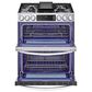 LG 2-Piece Kitchen Package with 6.9 Cu. Ft. Smart Slide-In Double Oven Gas Range and 2.1 Cu. Ft. Smart Over-the-Range Microwave in Printproof Stainless Steel, , large