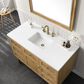 James Martin Vanities Laurent 48" Single Bathroom Vanity in Light Natural Oak with 3 cm White Zeus Quartz Top and Rectangular Sink, , large