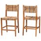 Baxton Studio Prita Counter Stool in Brown and Natural (Set of 2), , large