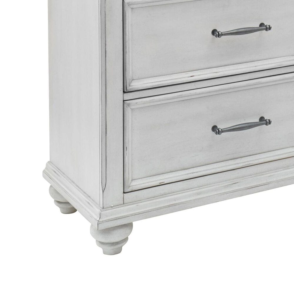 Ashley Kanwyn Dresser and Mirror in Distressed Whitewash, , large