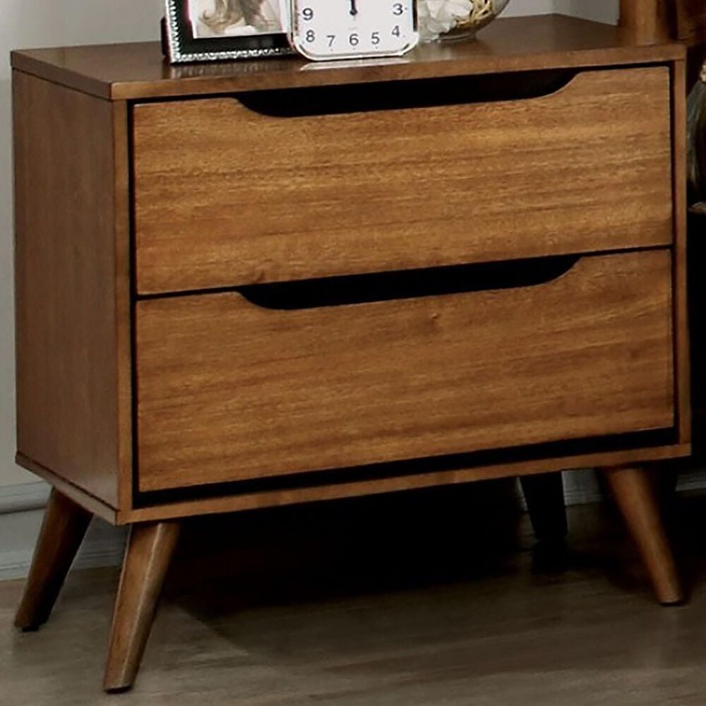 Furniture of America Lennart 2-Drawer Nightstand in Oak, , large