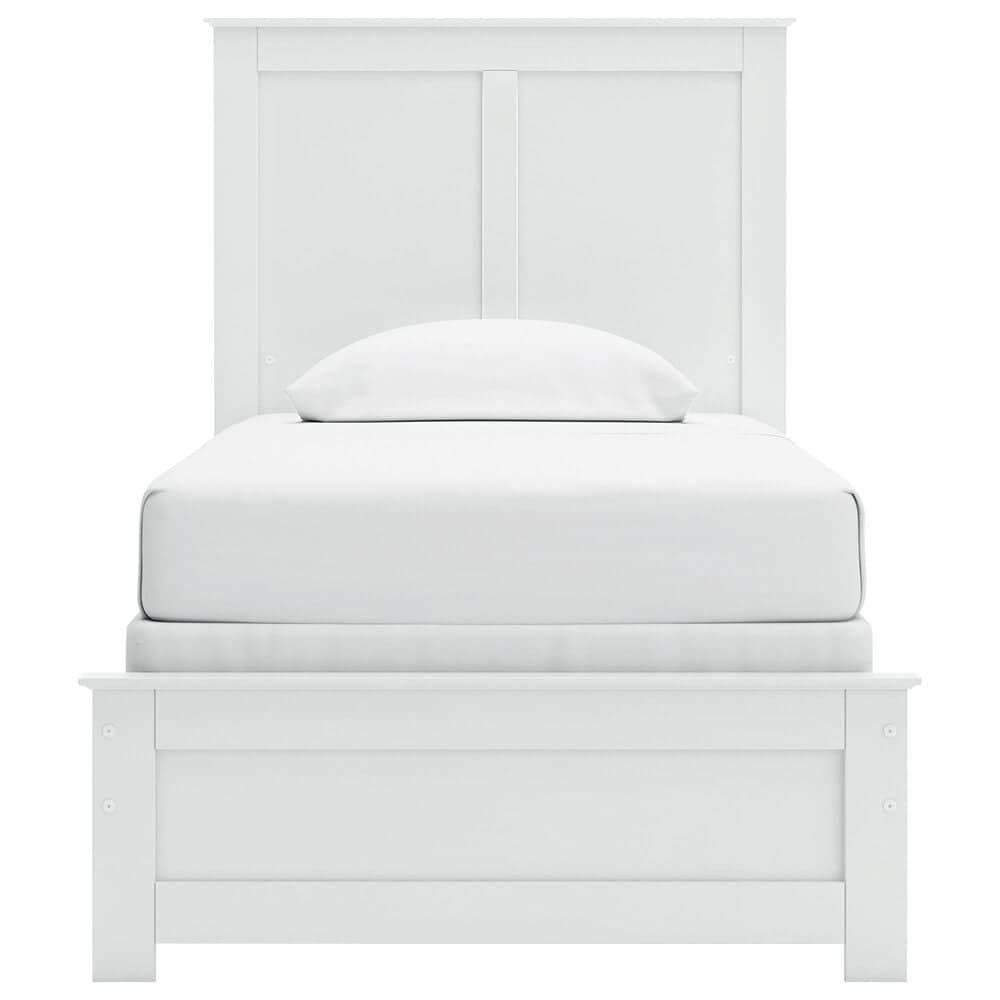 Ashley Bostwick Shoals 4-Piece Twin Panel Bedroom Set in White, , large