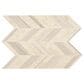 Dal-Tile Limestone Fusion Blanc 22" x 12" Chevron Random Honed Mosaic Sheet, , large