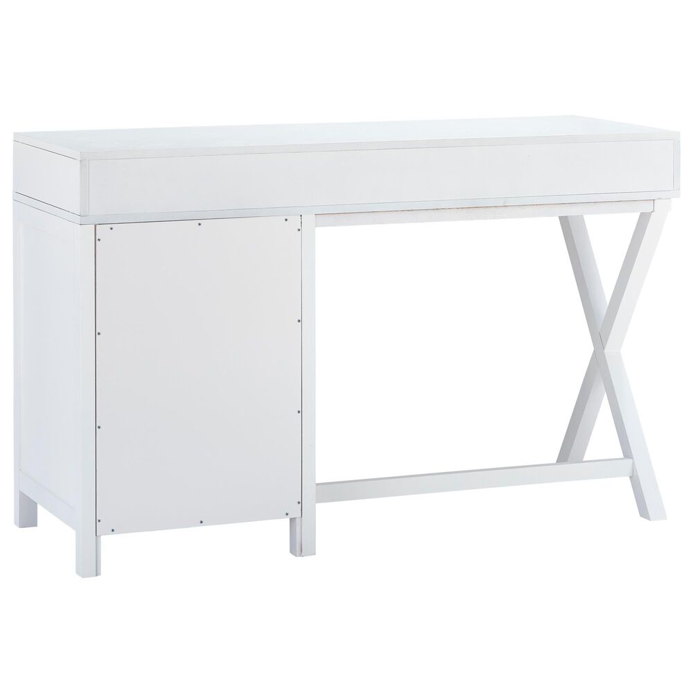 Linon Home Decor Peggy Side Storage Desk in White, , large