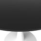 Leisuremod Bristol 40" Round Dining Table with MDF Top in White and Black - Table Only, , large