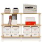 HOMLUX Turn-N-Tube 3-Tier Double Size Storage Display Rack in Beech and White, , large