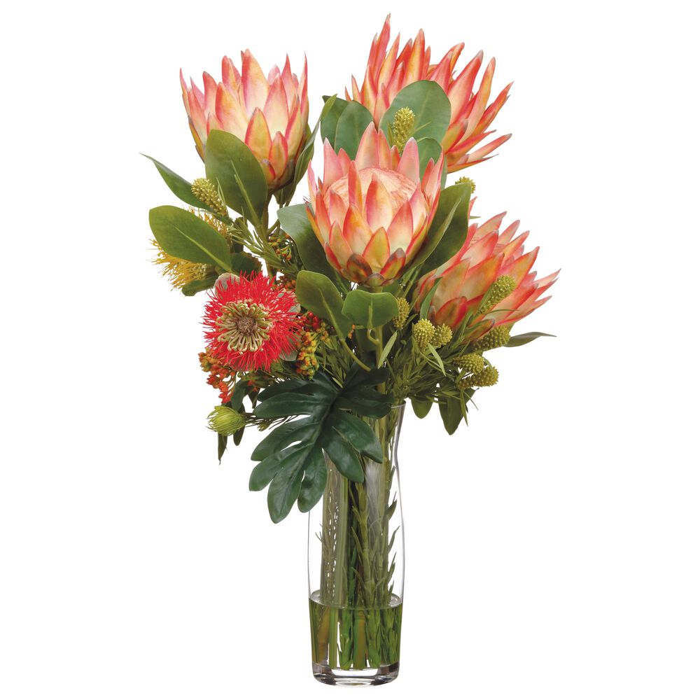 Allstate Floral and Craft Inc 26" Protea/Leucospe Plant in Orange, , large