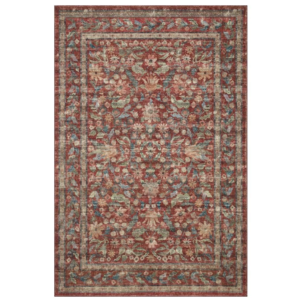 Rifle Paper Co. x Loloi Courtyard 8"6" x 11"6" Eve Crimson Area Rug, , large
