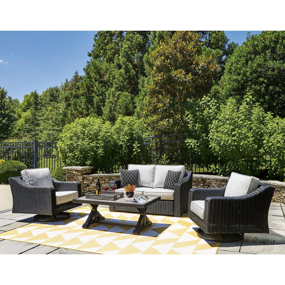 Ashley Beachcroft Rectangular Cocktail Table in Black and Light Gray, , large