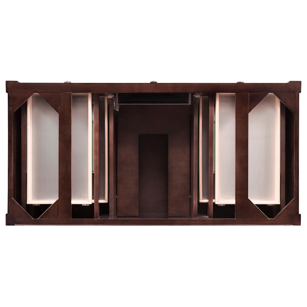James Martin Vanities Brittany 48&quot; Single Bathroom Vanity in Burnished Mahogany with Single Hole 3 cm White Zeus Quartz Top and Rectangular Sink, , large