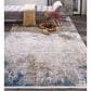 Feizy Cadiz 4"10" x 7"10" Ivory and Blue Area Rug, , large