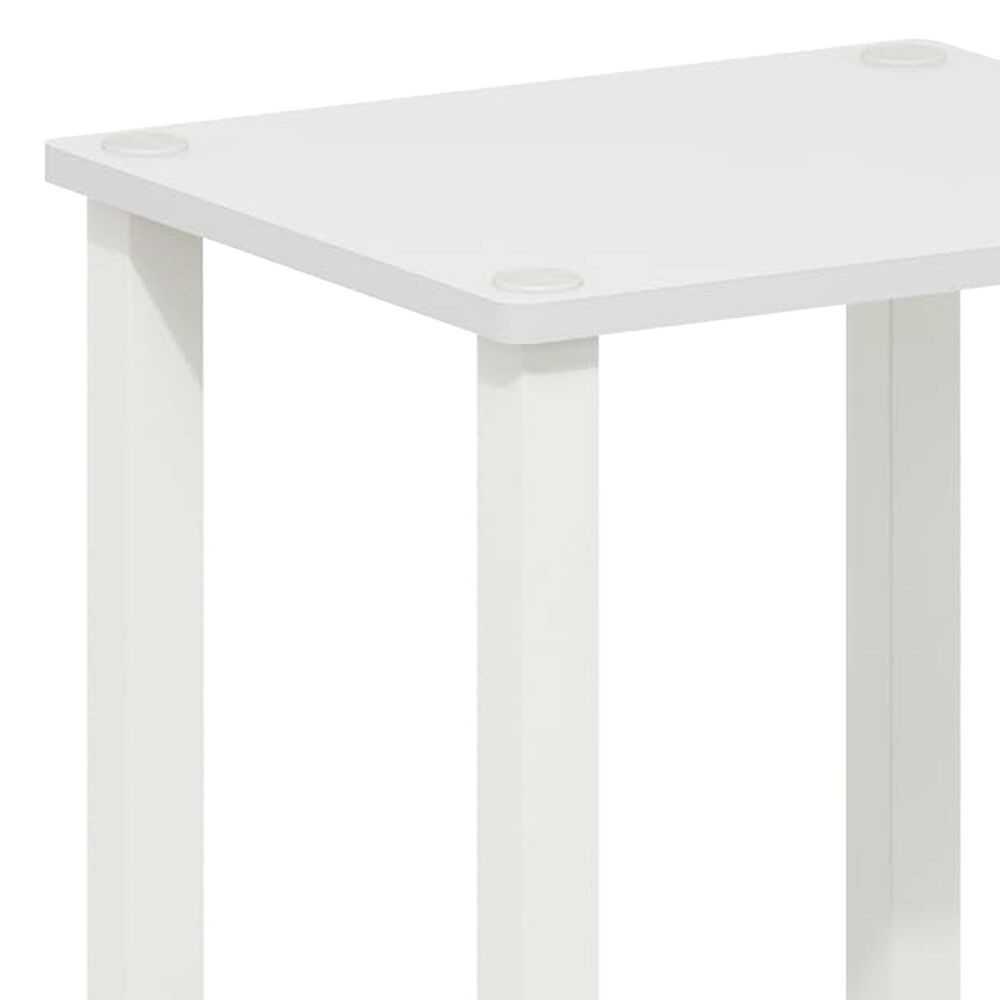 HOMLUX 2-Tier Small End Table in White (Set of 2), , large