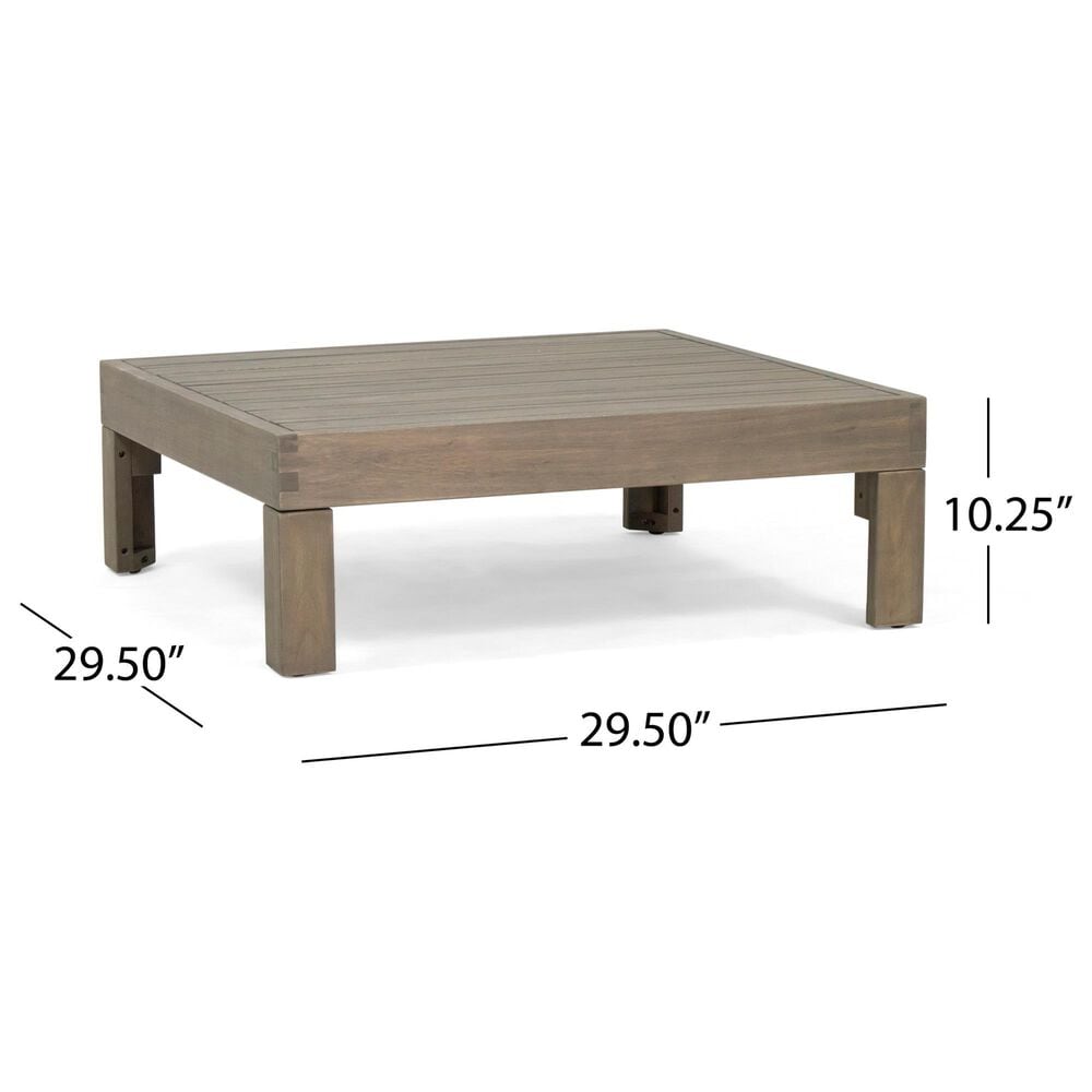 Hearth and Haven Brava Outdoor Corner Bench with Coffee Table in White, , large