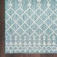 Nourison Positano Southwestern Aqua 9" x 12" Indoor/Outdoor Area Rug, , large