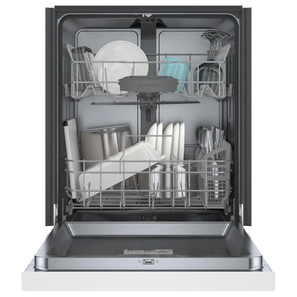 Bosch 100 Series 24&quot; Built-In Smart Dishwasher with 8 Wash Cycles in White, , large