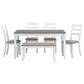 Ashley Stonehollow 6-Piece Rectangular Dining Set in White and Gray, , large