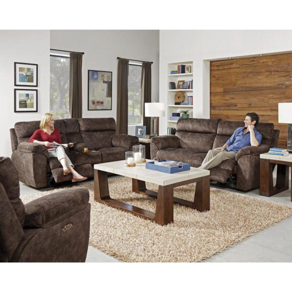 Catnapper Sedona Power Headrest Lay Flat Reclining Sofa in Mocha, , large