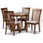Baxton Studio Andi 5-Piece Dining Set in Grey/Walnut Brown, , large