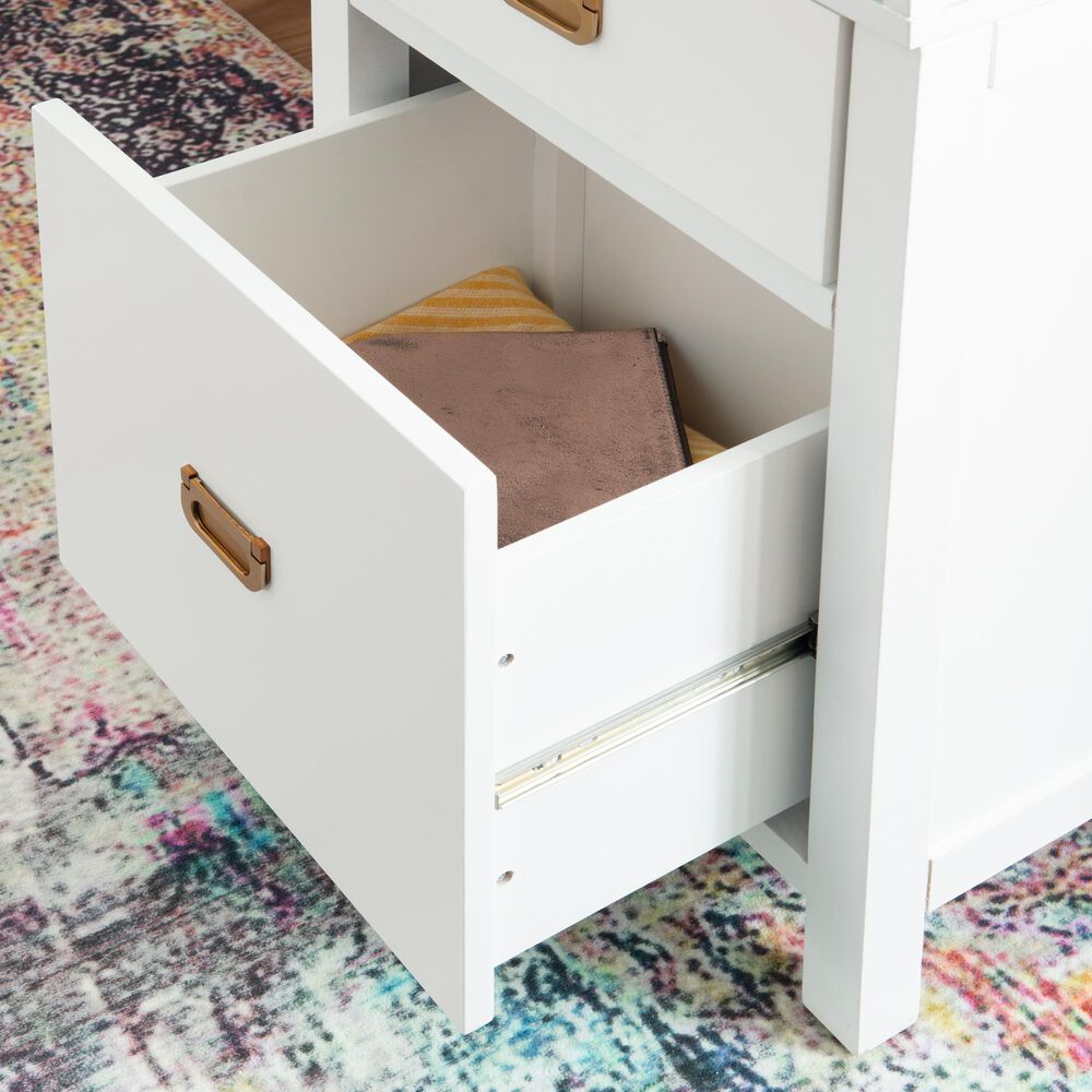 Linon Home Decor Peggy Side Storage Desk in White, , large