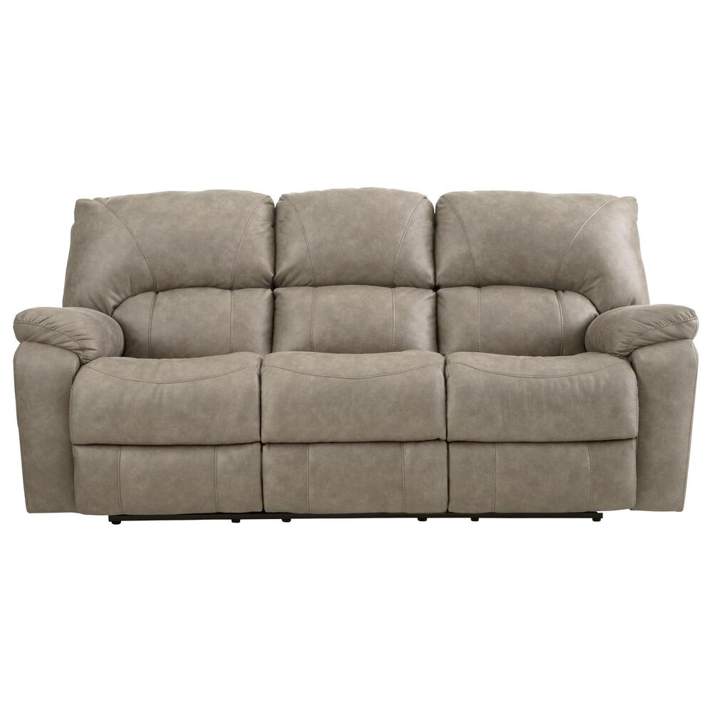 HomeStretch Sapphire Manual Reclining Rocking Sofa with Scoop Seat in Canyon Fog, , large