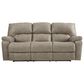 HomeStretch Sapphire Manual Reclining Rocking Sofa with Scoop Seat in Canyon Fog, , large