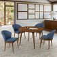 Blue River Arcadia and Juno 5-Piece 48" Dining Set with Blue Cushion in Walnut, , large