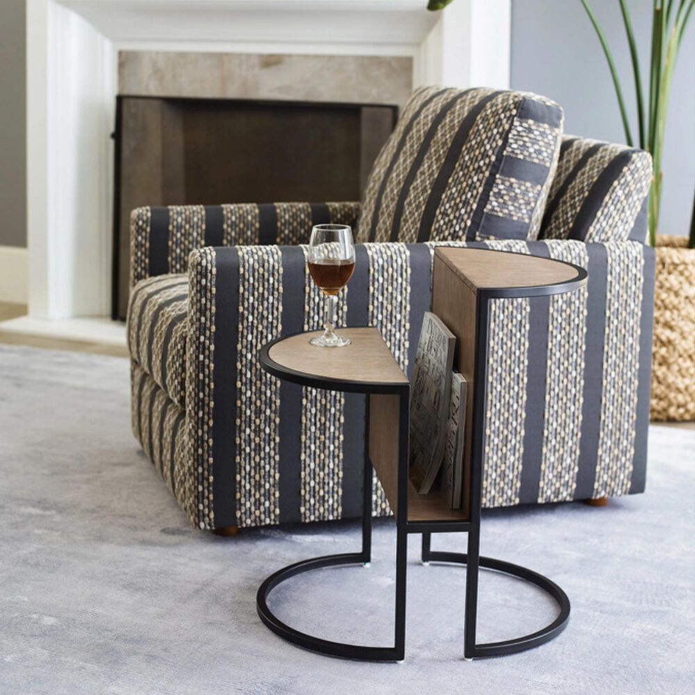 American Drew Nash Accent Magazine Table in Sandy Beige and Black, , large
