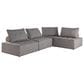 Ashley Bree Zee 4-Piece Outdoor Sectional in Brown, , large
