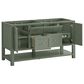 James Martin Vanities Breckenridge 60" Double Bathroom Vanity in Smokey Celadon with 3 cm Charcoal Soapstone Quartz Top and Rectangular Sinks, , large