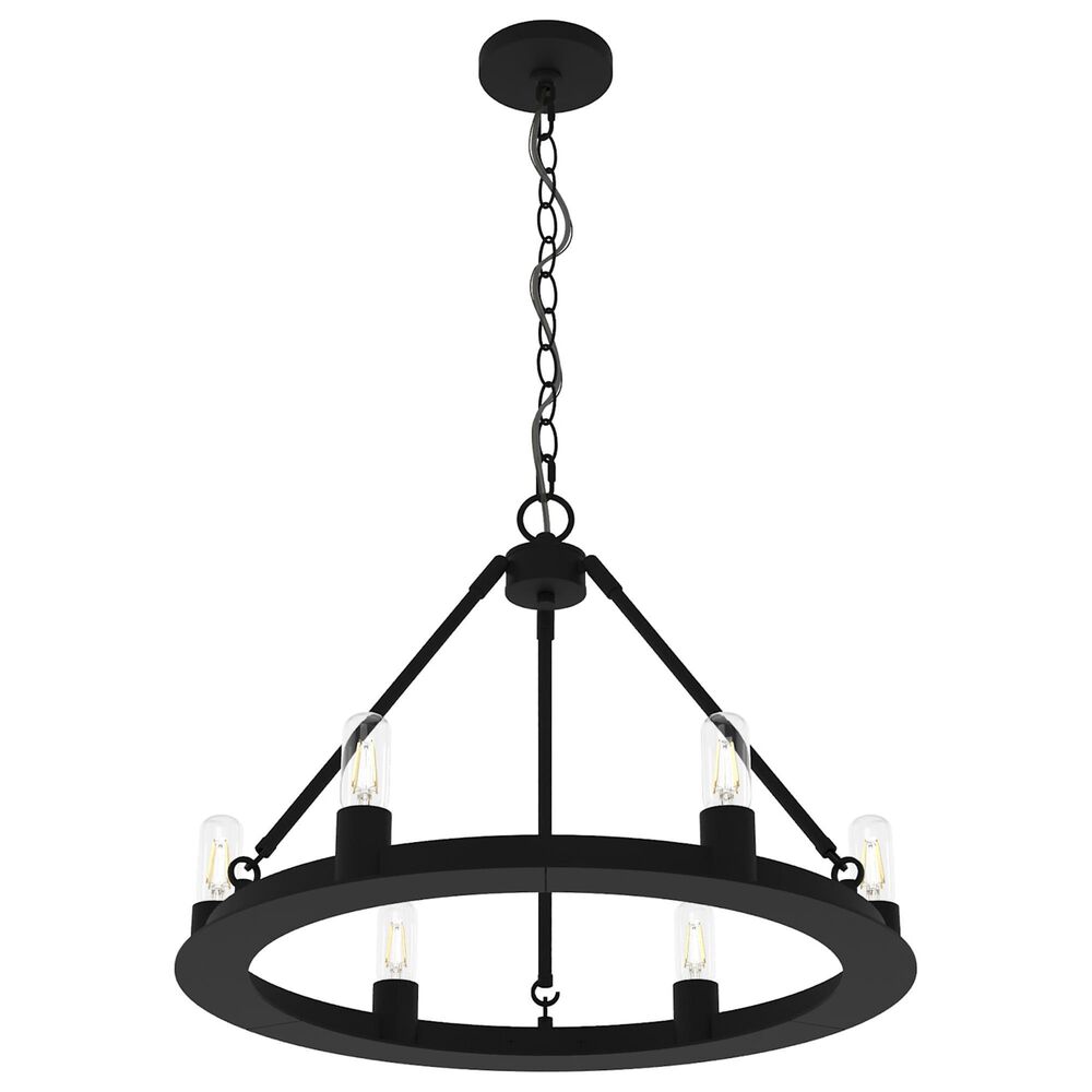 37B Saddlewood 6-Light Chandelier in Natural Iron, , large