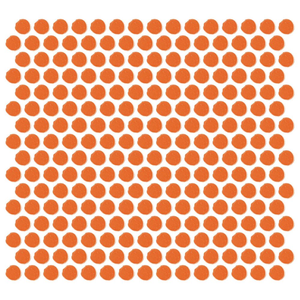Dal-Tile Color Wheel Orange Burst 13"" X 11"" Ceramic Mosaic Sheet, , large