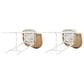 Hearth and Haven Santorini Outdoor Barstool with Wicker Backrest and Cushions in Beige (Set of 2), , large