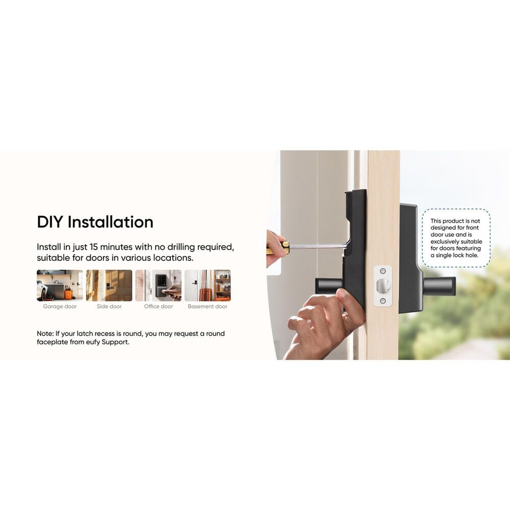 eufy Smart Lever Lock C33 in Black, , large