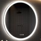 HOMLUX 28" Round LED Bathroom Vanity Mirror in Silver, , large