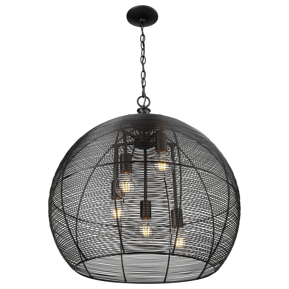 Golden Lighting Calypso 5-Light Pendant in Matte Black, , large