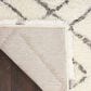 Nourison Dreamy Shag Geometric 4" x 6" Ivory Area Rug, , large