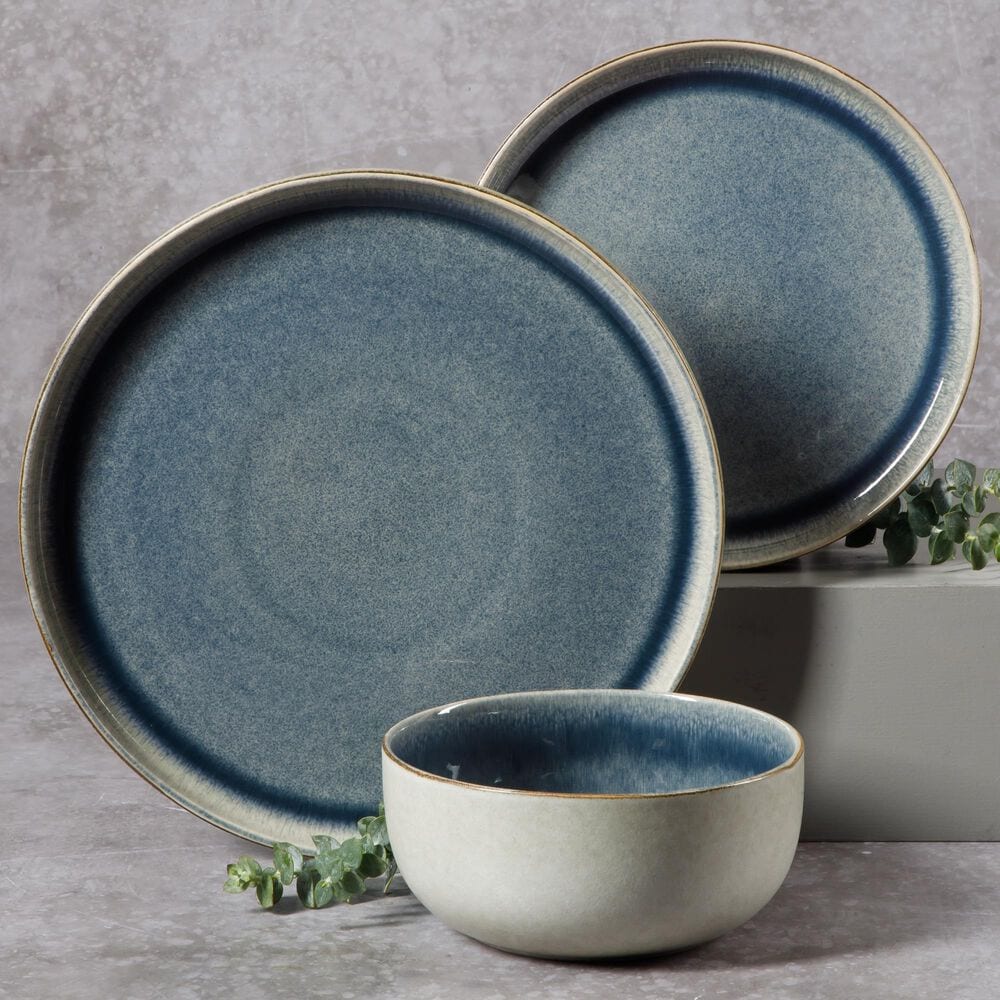 Gibson Overseas, Inc Earnestville 12-Piece Dinnerware Set in Blue, , large
