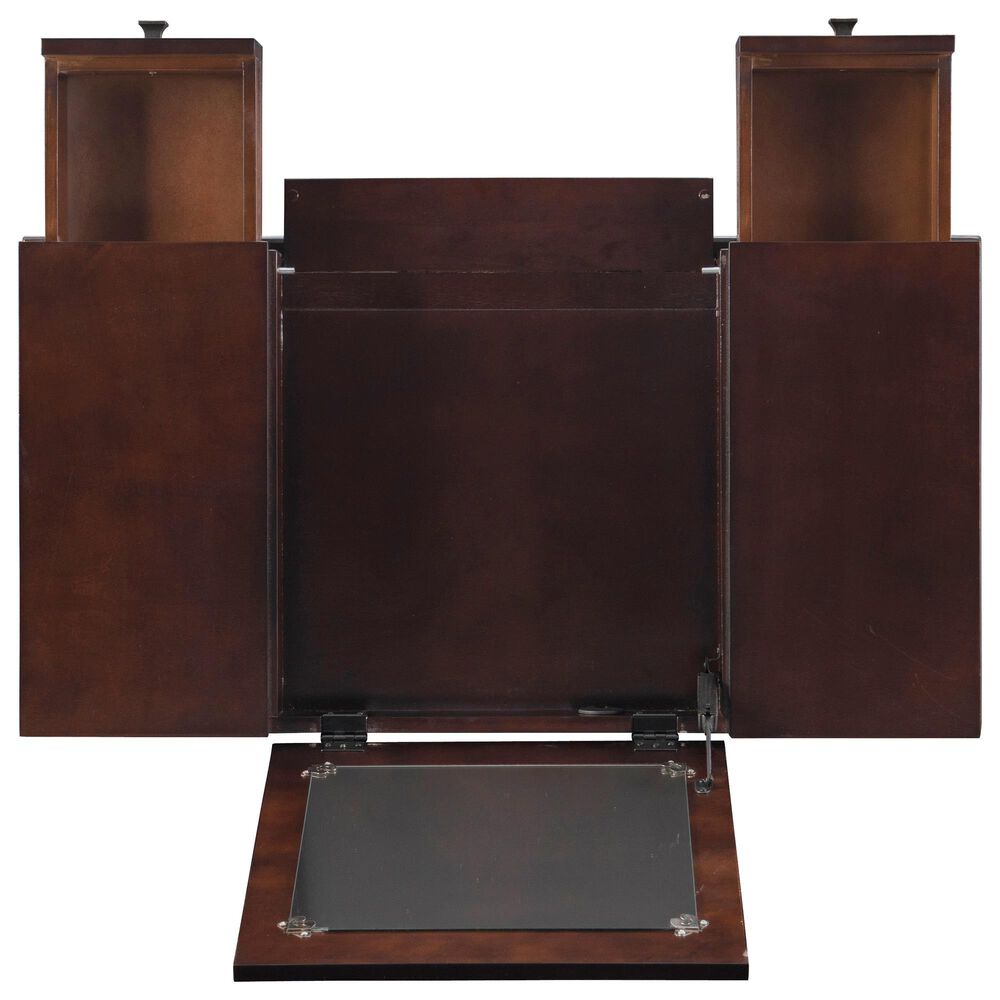 Linon Home Decor Angela Vanity with Stool in Walnut, , large