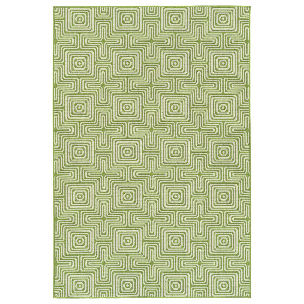 Kaleen Rugs Amalie AML 10-96 1"9" x 3" Lime Green and Ivory Indoor/Outdoor Area Rug, , large
