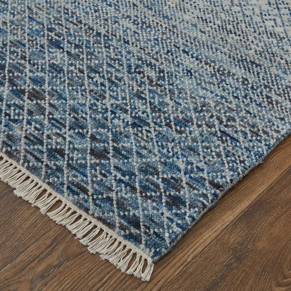 Feizy Branson 2&#39;6&quot; x 10&#39; Blue and Ivory Runner, , large