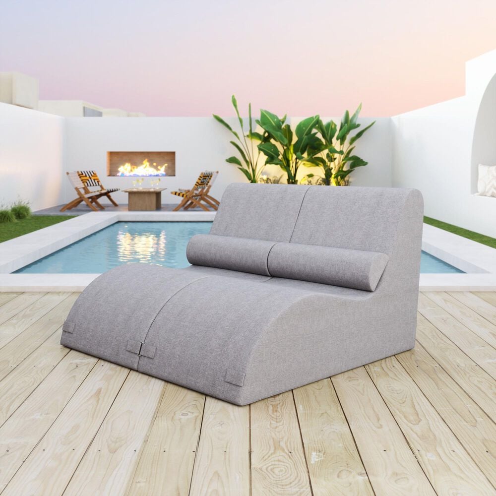 Zuo Modern Luanda Patio Chaise Lounge Chair in Gray, , large