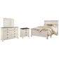 Ashley Willowton 4 Piece King Bedroom Set in Whitewash, , large