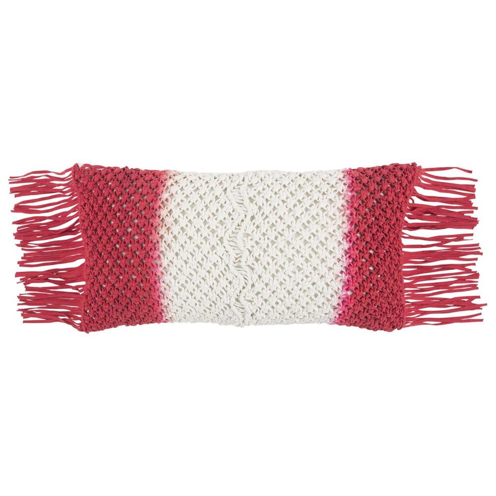Rizzy Home 11" x 21" Pillow Cover in Red and White, , large