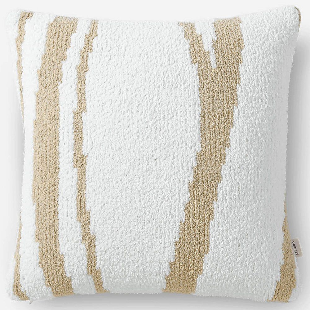 Sunday Citizen Woodland 20" Square Throw Pillow in Sahara Tan and Off White, , large