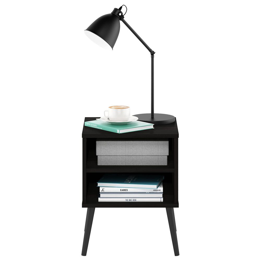 HOMLUX Claude 2-Tier Square End Table in Espresso, , large