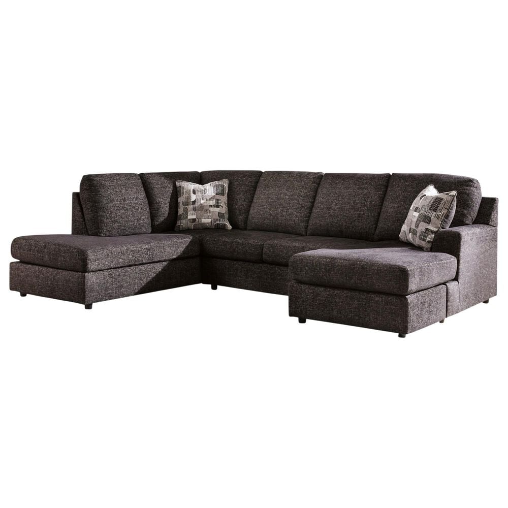Ashley Coralene 2-Piece Right-Facing Sectional with Chaise in Onyx, , large