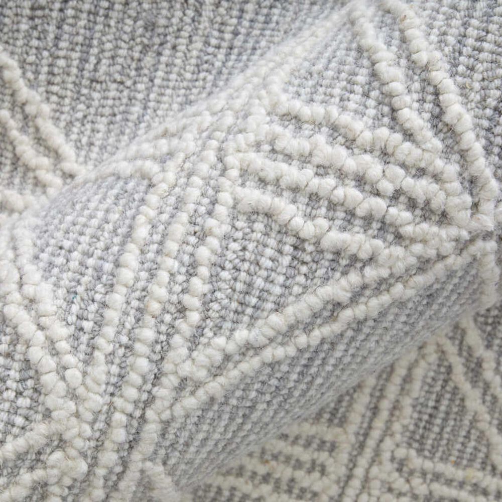 Feizy Rugs Corwin 1&#39;6&quot; Square Silver and Ivory Area Rug, , large